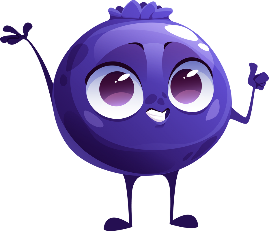 Cartoon blueberry