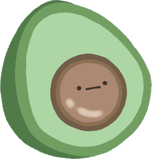 Hand Drawn Avocado Fruit